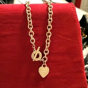 Tiffany signature heart toggle necklace